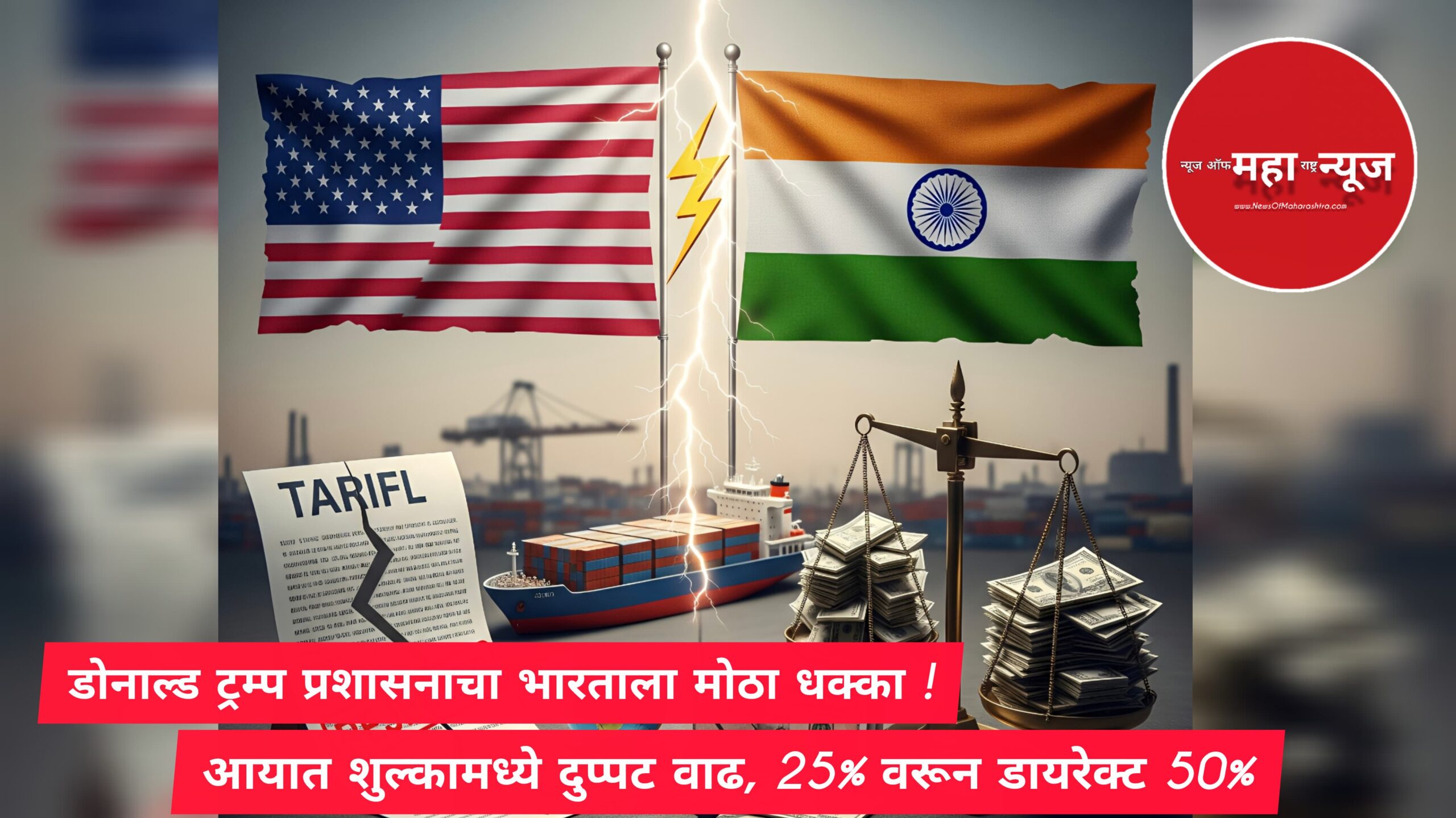 डोनाल्ड ट्रम्प (Donald Trump) भारत अमेरिका संबंध (India-US Relations) टॅरिफ वाढ (