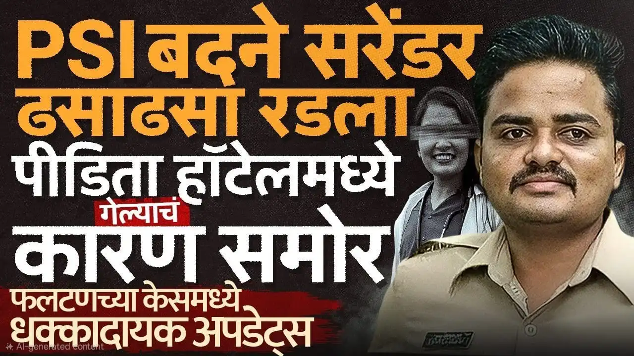 डॉ. संपदा मुंडे आत्महत्या (Dr. Sampada Munde Suicide)
फलटण डॉक्टर आत्महत्या (Phaltan Doctor Suicide)
पीएसआय गोपाल बदने (PSI Gopal Badane)
प्रशांत बनकर अटक (Prashant Bankar Arrest)